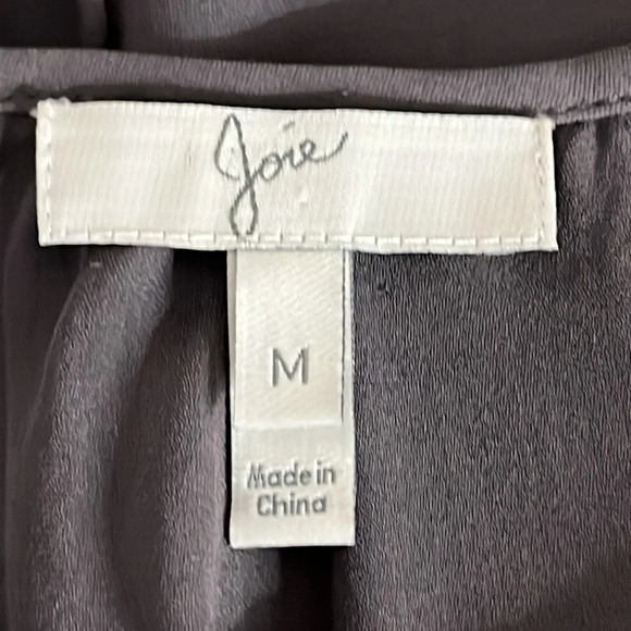 Joie Silk Long Sleeve Blouse in Grey - Size Medium - Picture 4 of 7